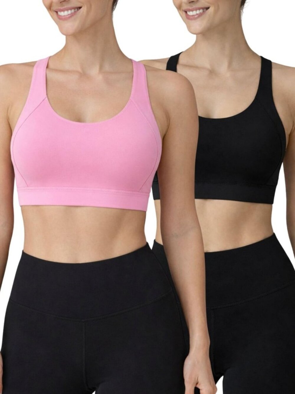 2-Pack High Support Sports Bras for Women - Comfortable, Moisture-Wicking